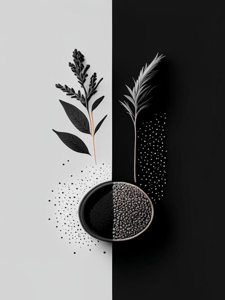 Black Sesame Spices And Herbs Retro Minimal 2
