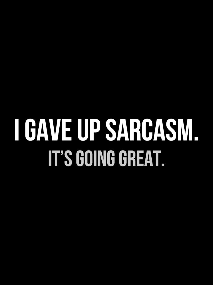 I gave up sarcasm - funny sarcasm quotes