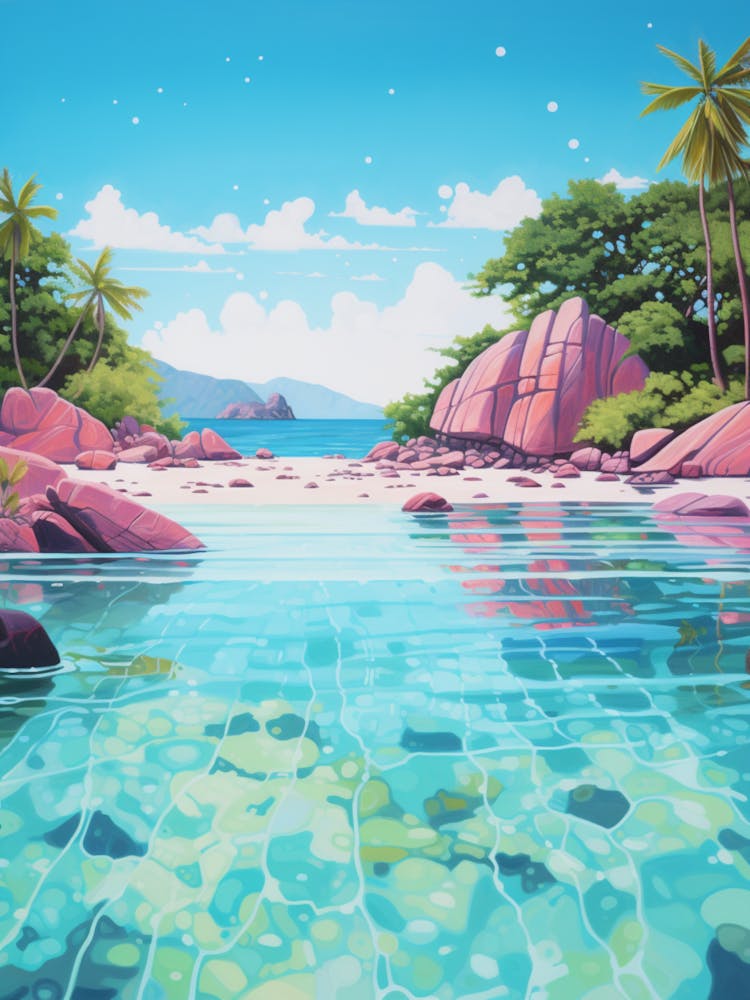 An Oil Painting Of Anse Source D Argent 3
