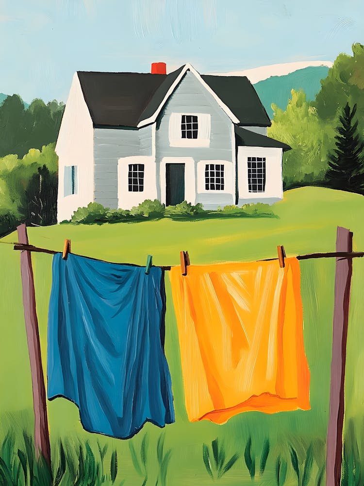Clothesline Canvas Print
