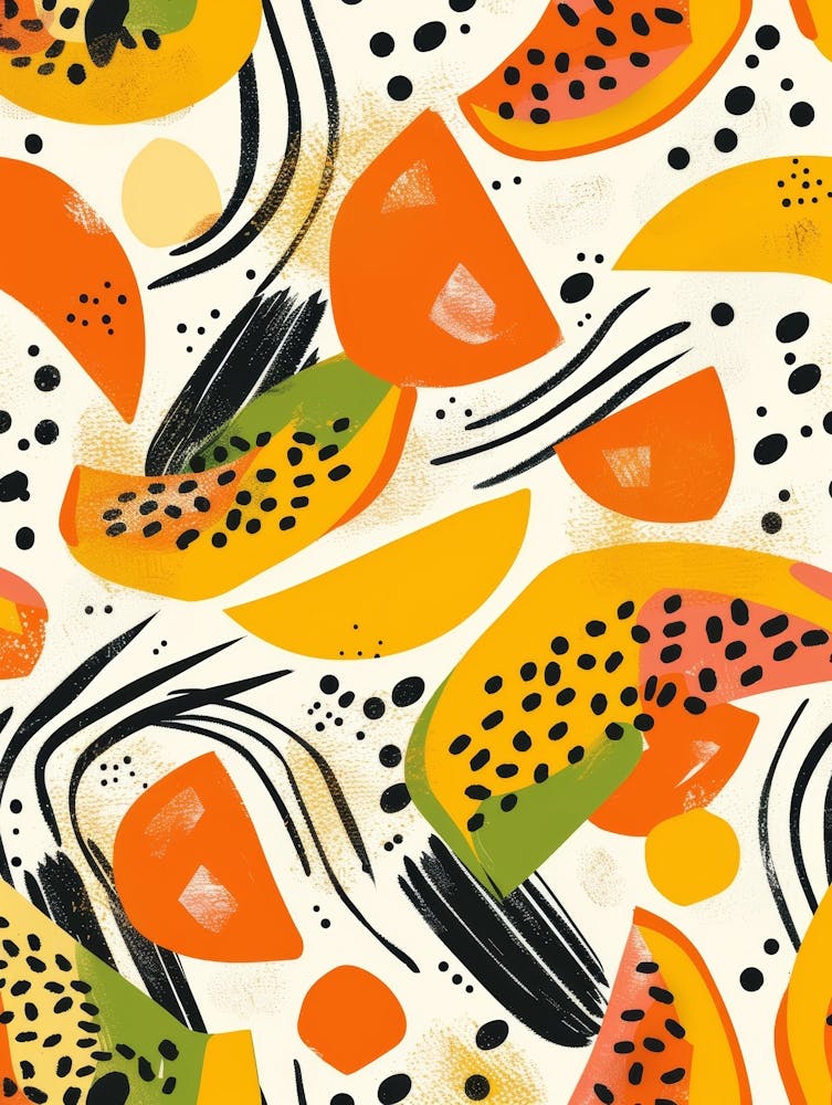 Watercolor Fruit Pattern