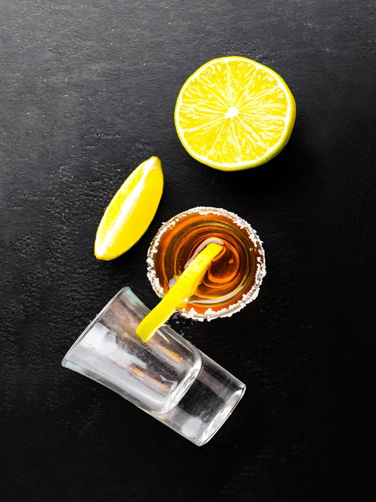 Tequila and lime — Food kitchen poster/blackboard, photo art