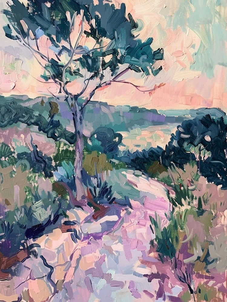 Laguna Gloria Austin Texas Oil Painting 1