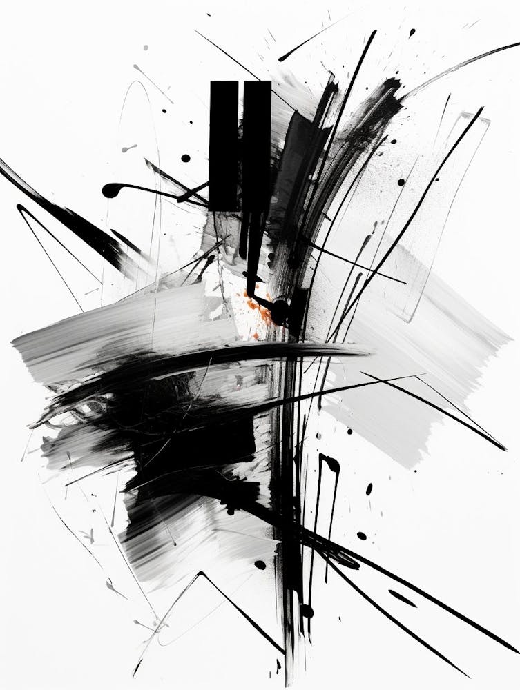 Elegance Abstract Black And White 5