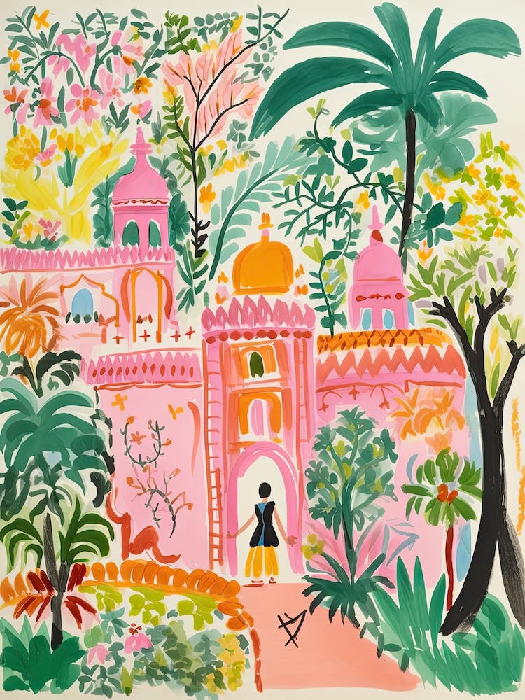 New Delhi, Dreamy Storybook Illustration 2
