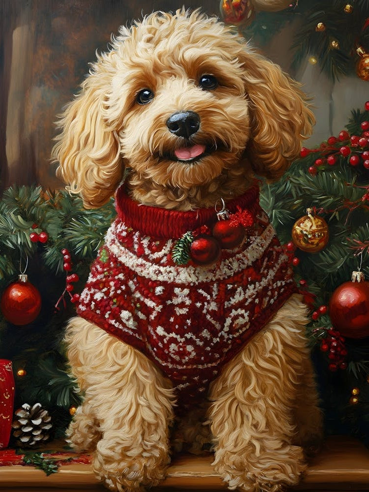 Christmas Goldendoodle 2