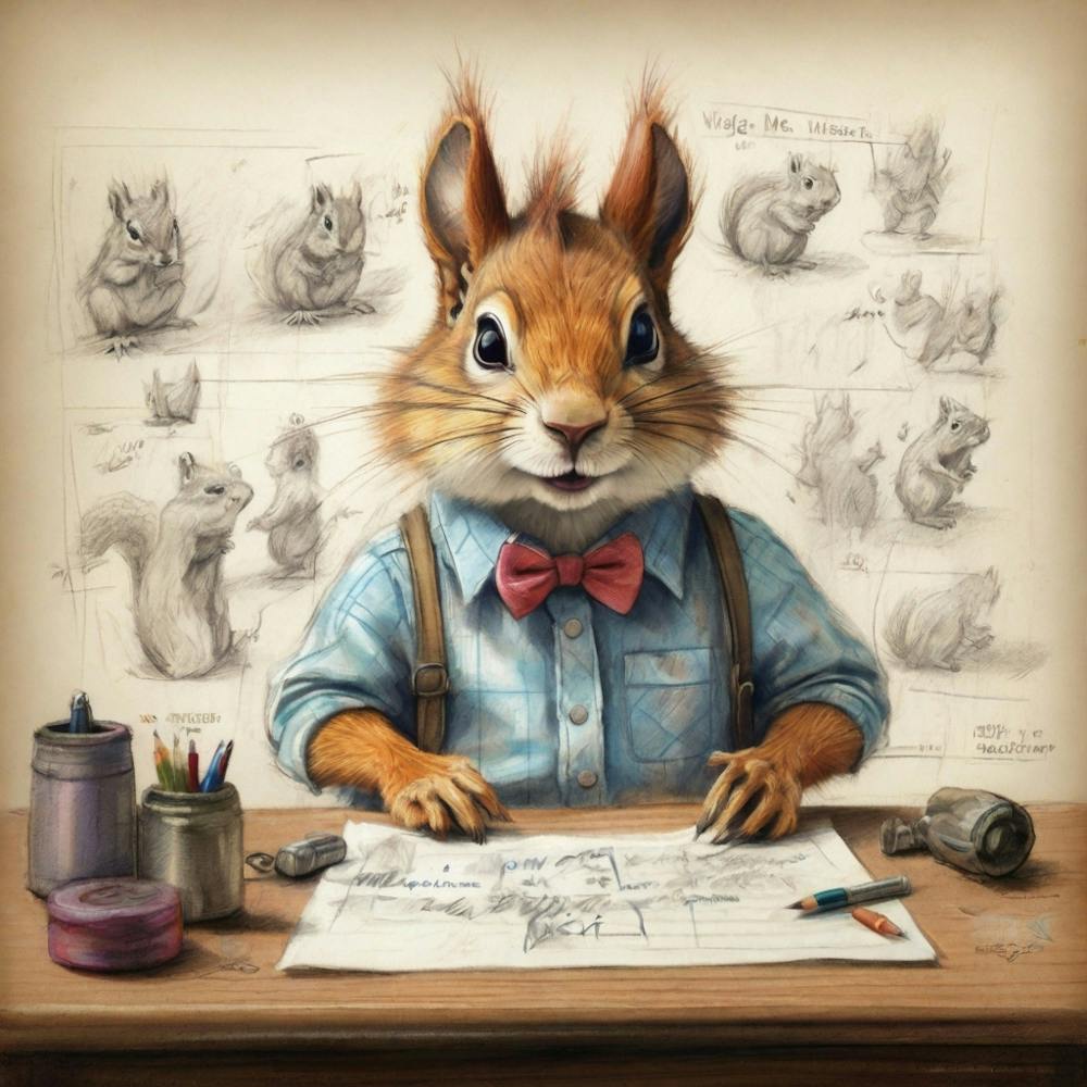 Squirrel At Work