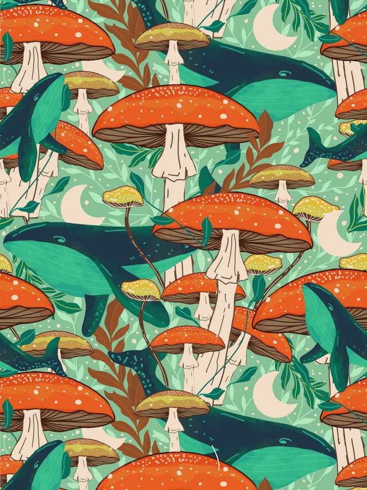 Surreal Woodland Whale