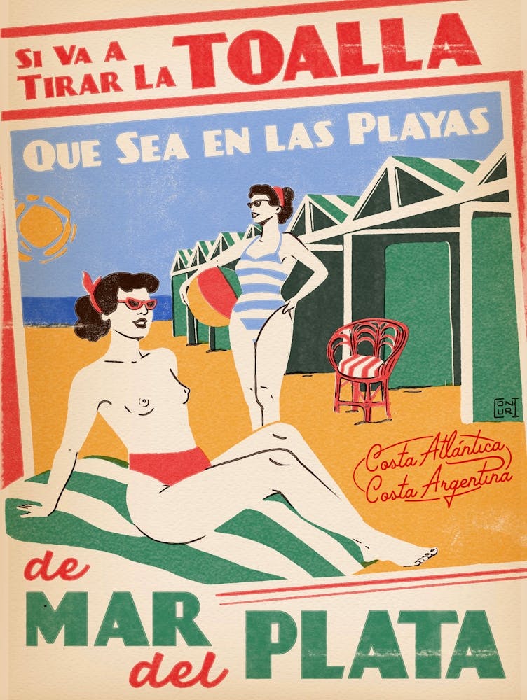 Mar Del Plata Travel Poster