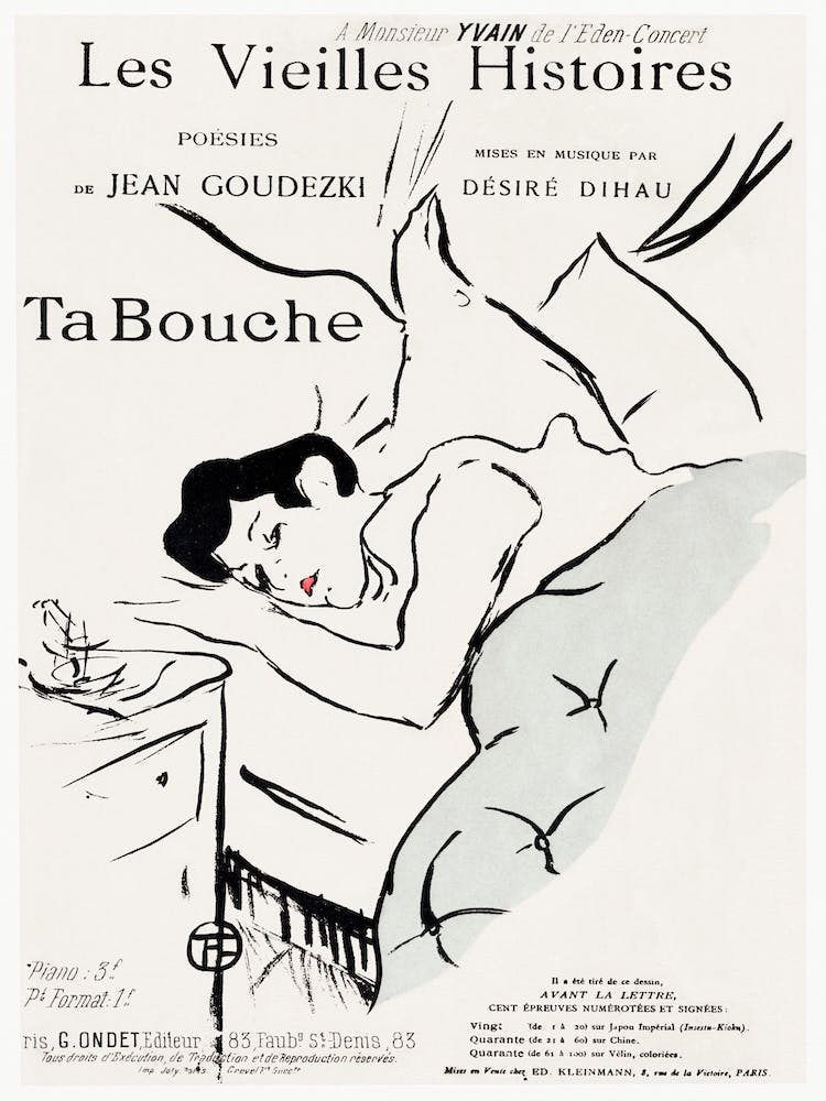 Les Vieilles Histoires Ta Bouche (1893), Henri de Toulouse-Lautrec