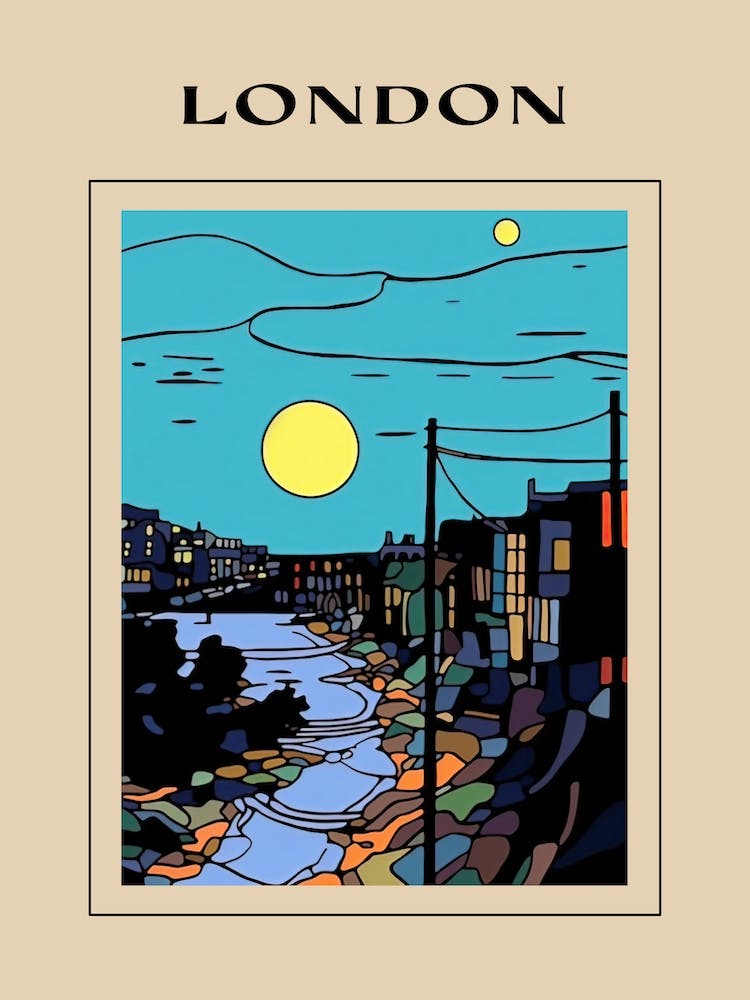 Minimal Design Style Of London, United Kingdom 2 Poster