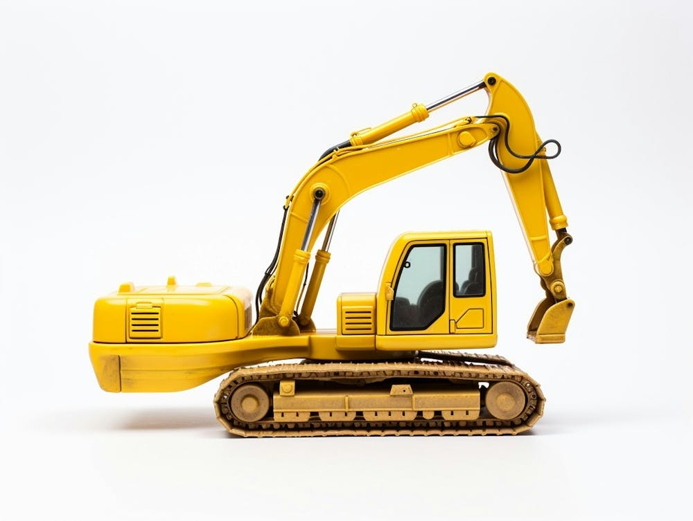 Toy Car Yellow Excavator 1