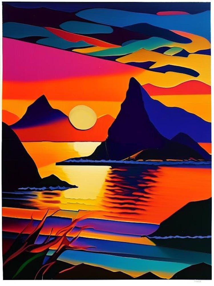 Geometric Bay Sunset