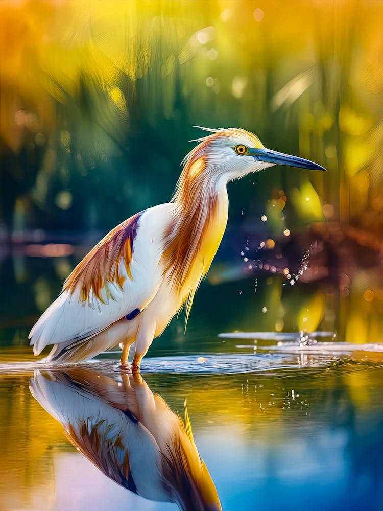 Heron In The Water
