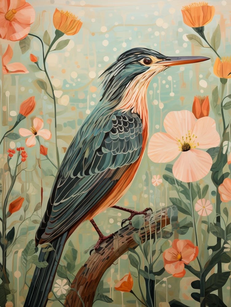 Green Heron 1 Detailed Bird Painting