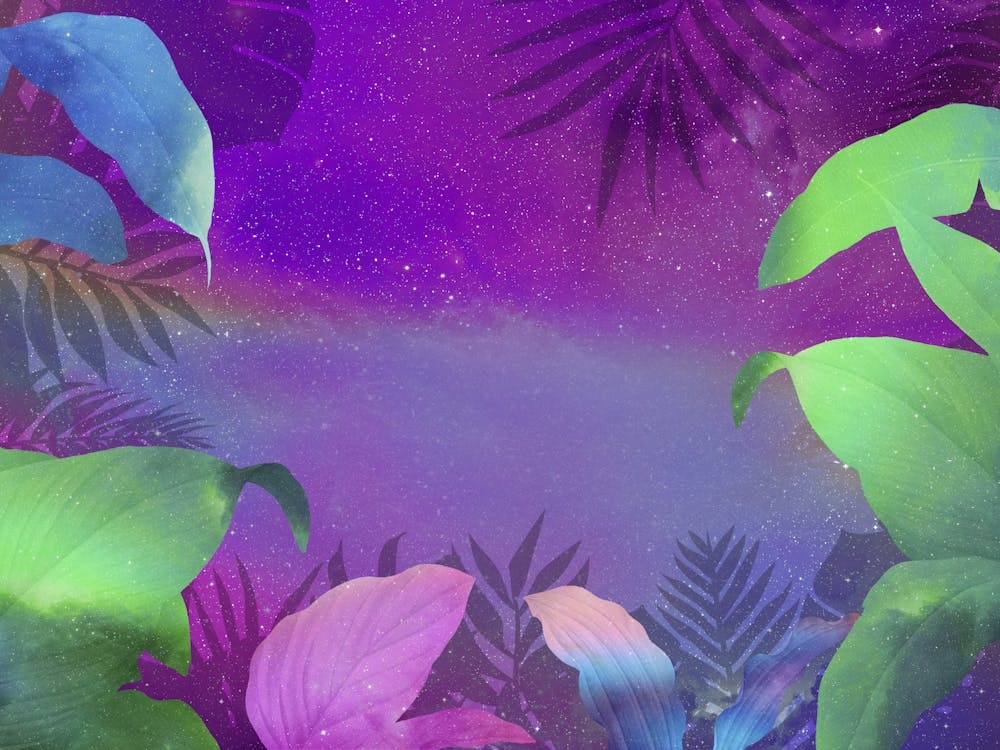 Tropical Space Neon Synthwave Jungle #7