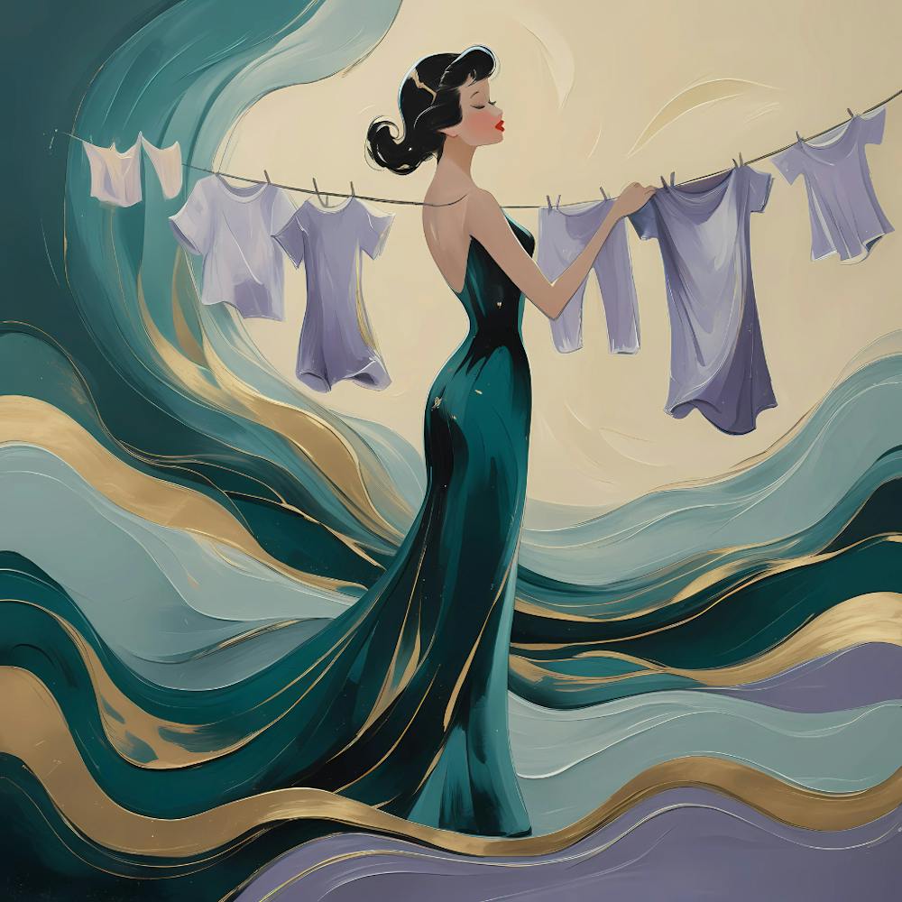 Laundry - Woman Washing Clothes