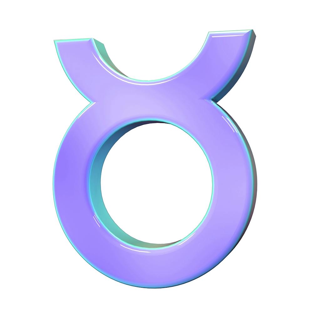 Zodiac Purple Sign Taurus