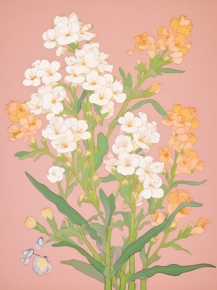 Freesias Flower Big Bold Illustration 2