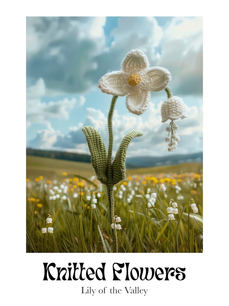 Knitted Flowers Lily Of The Valley 1