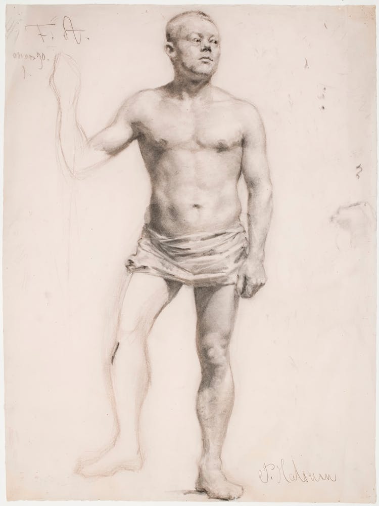 Nude Male Model (1890), Pekka Halonen