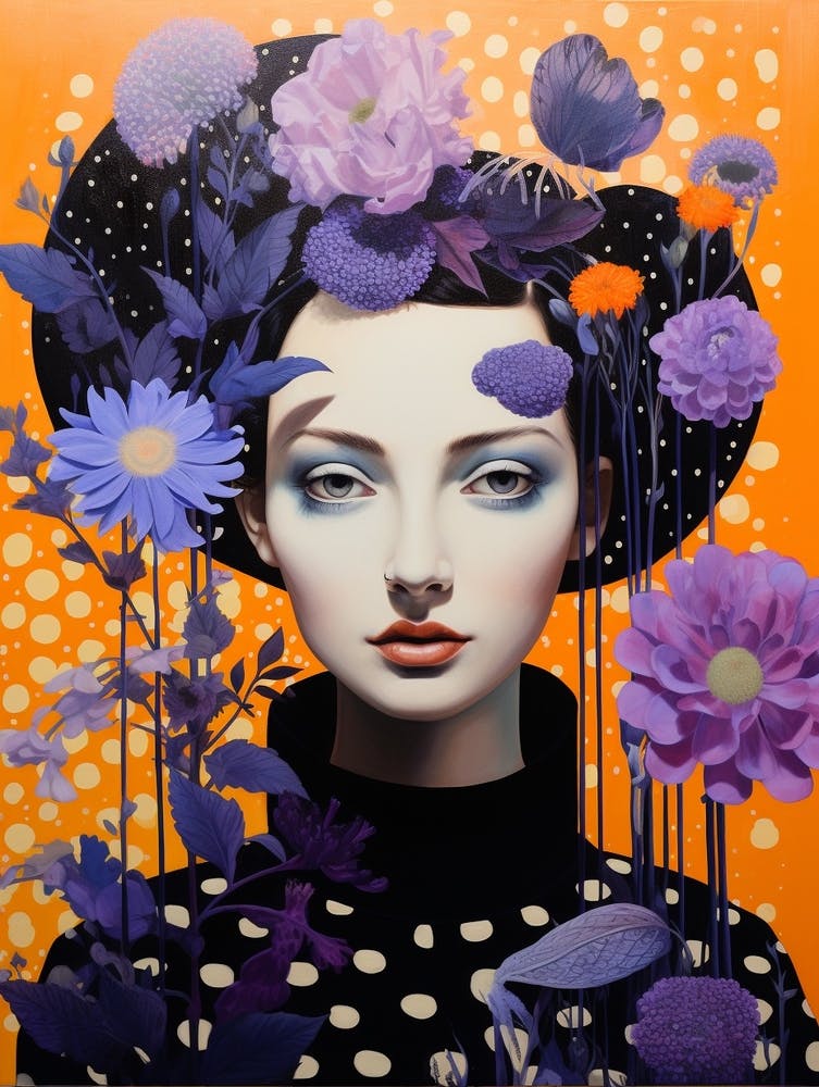 Surreal Flower Portrait 2 Painting