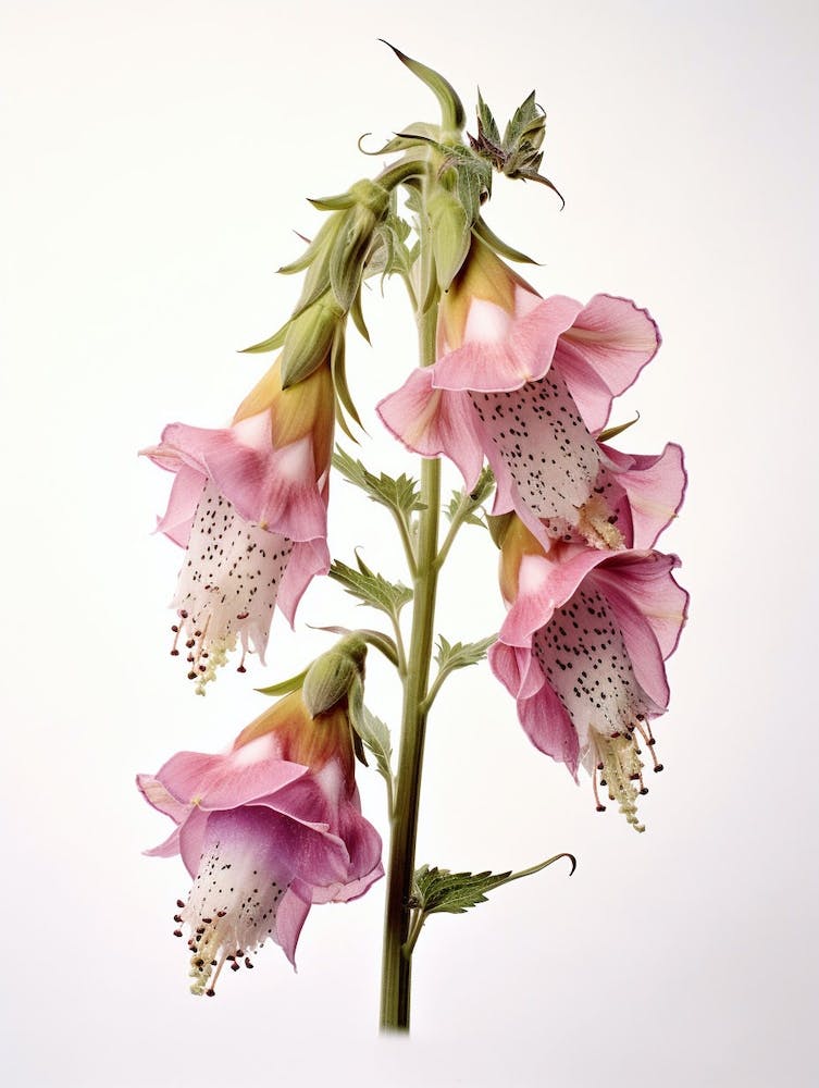 Pressed Wildflower Botanical Art Foxglove