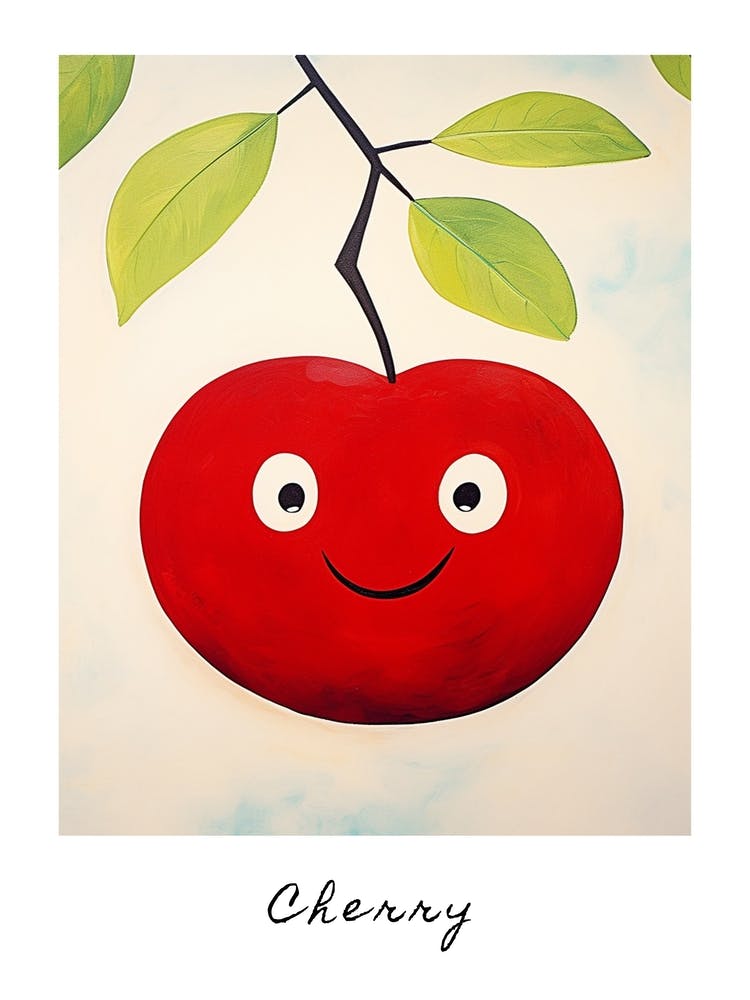 Affiche Cerise Amicale pour Enfants
