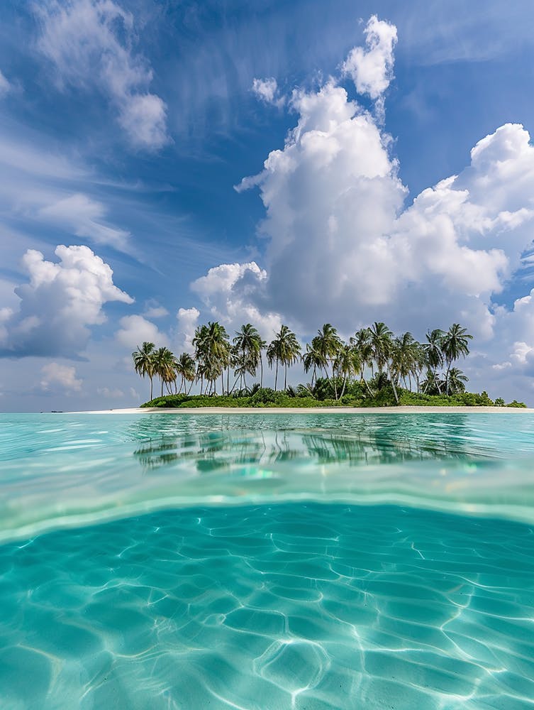 Tropical Island In The Maldives 1
