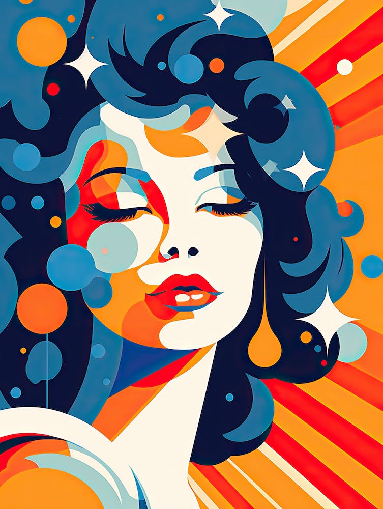 Farbenfrohe Kaskaden: Eine Feier amerikanischer Frauen in der Pop-Art