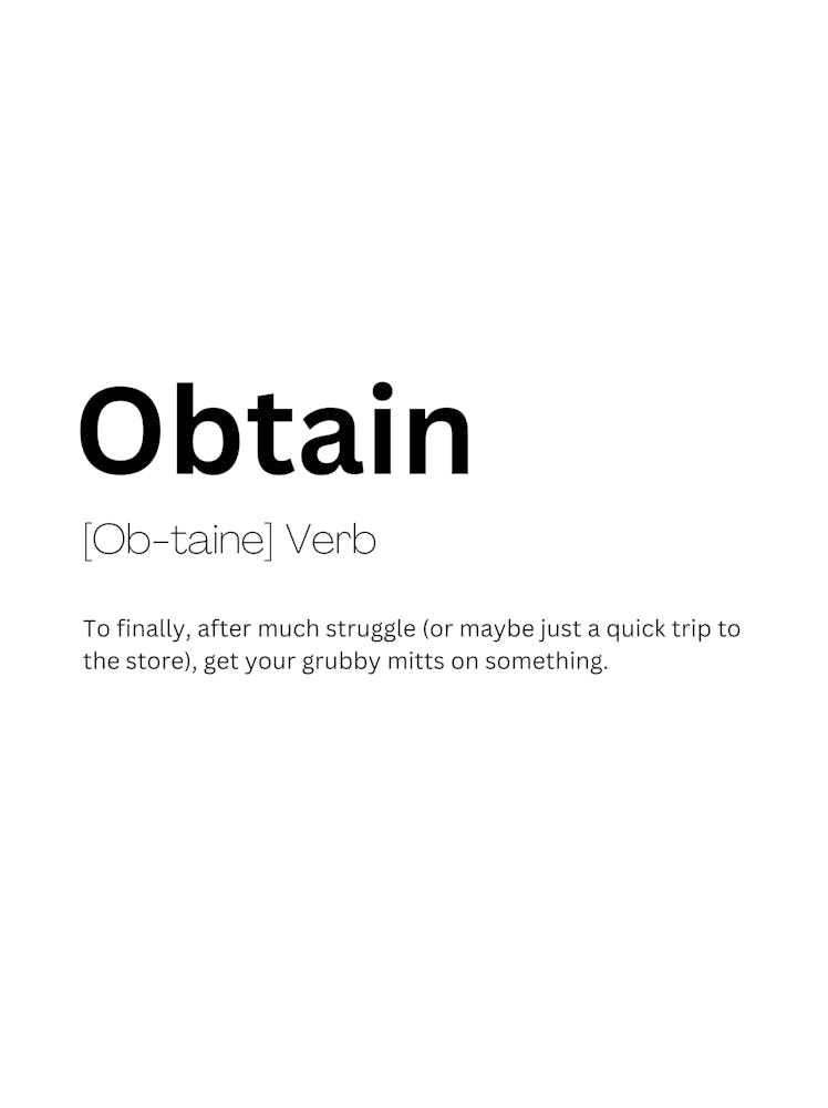 Obtain Definition Meaning