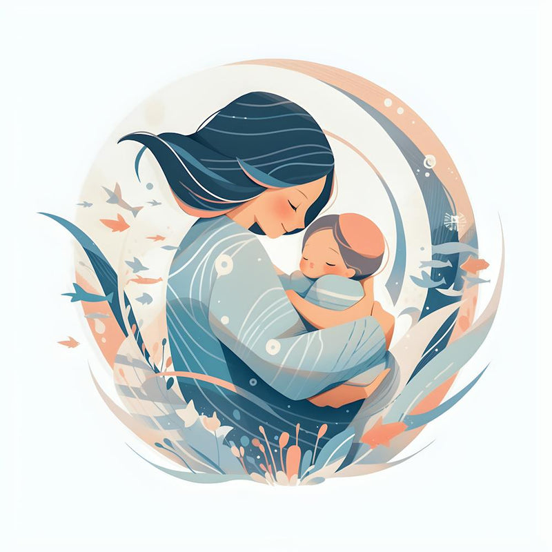 New Mom Gift Mother And Infant Digital Art Poster