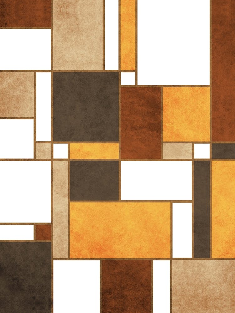 Earth Hues And Mondrian White 1