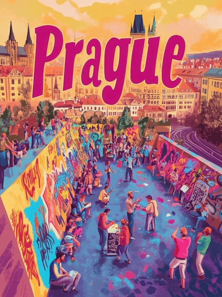 Aihrgdesign A 1970s Inspired Travel Poster For Prague
