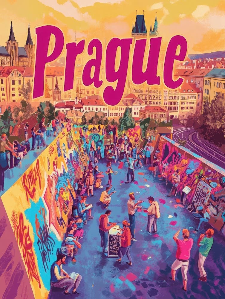 Aihrgdesign A 1970s Inspired Travel Poster For Prague