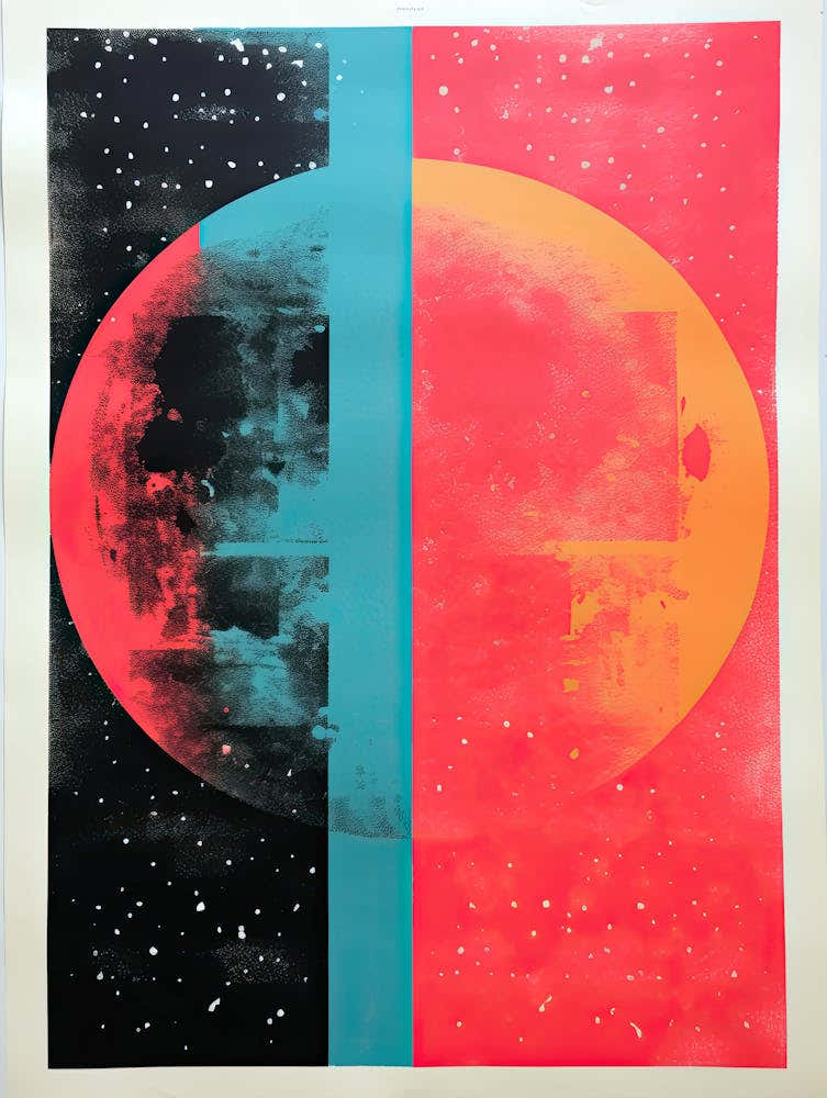 Neon Whispers Futuristic Cosmic Biomorphism