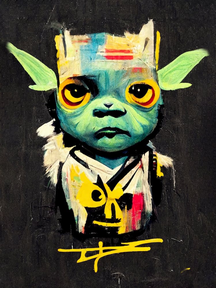 Yoda Basquiat Street Art