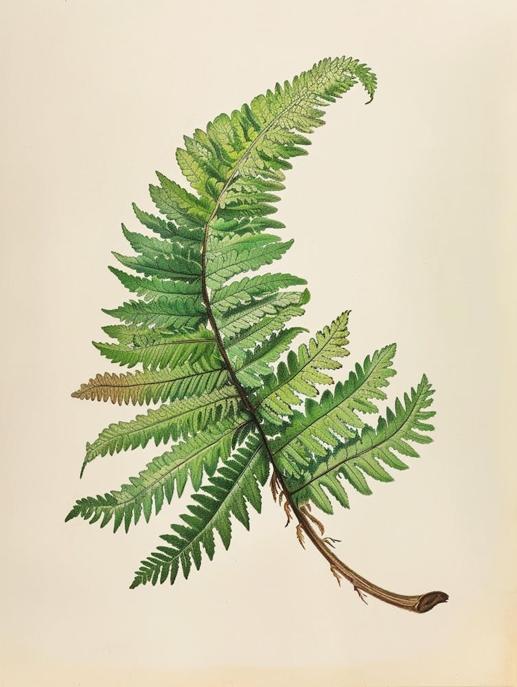 Vintage Illustration Sensitive Fern 2
