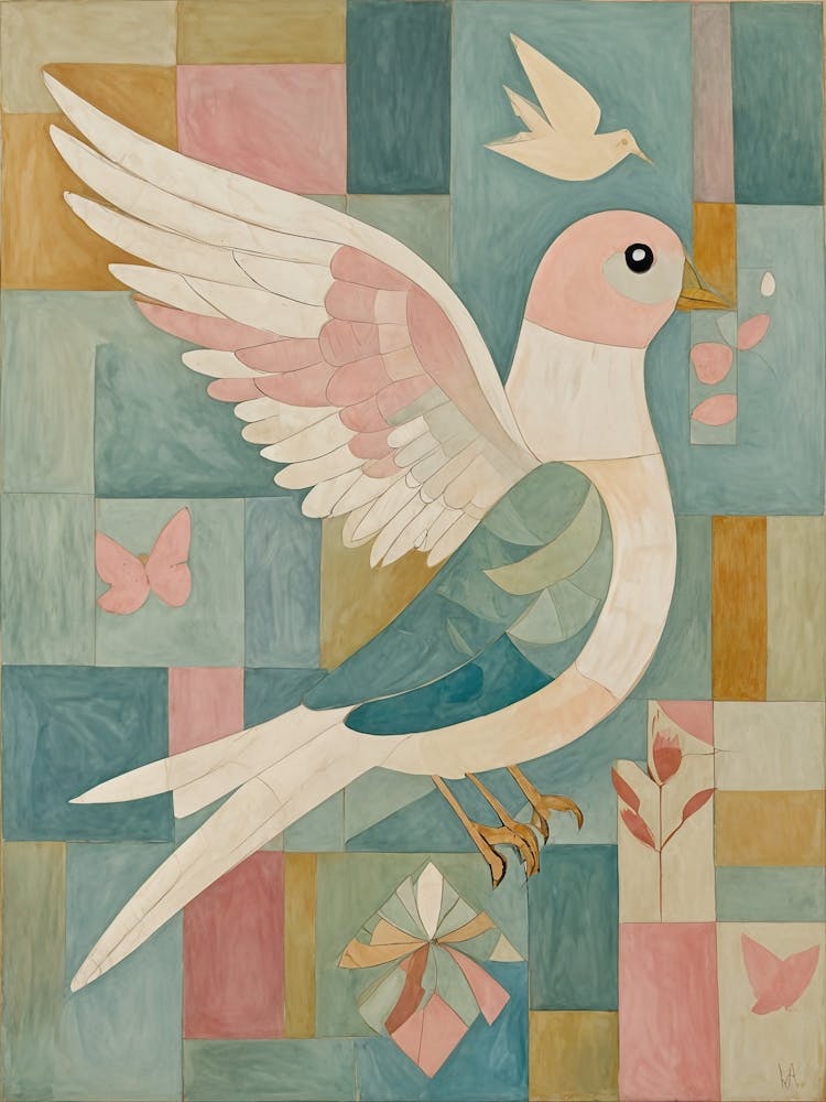 Abstract Pastel Dove