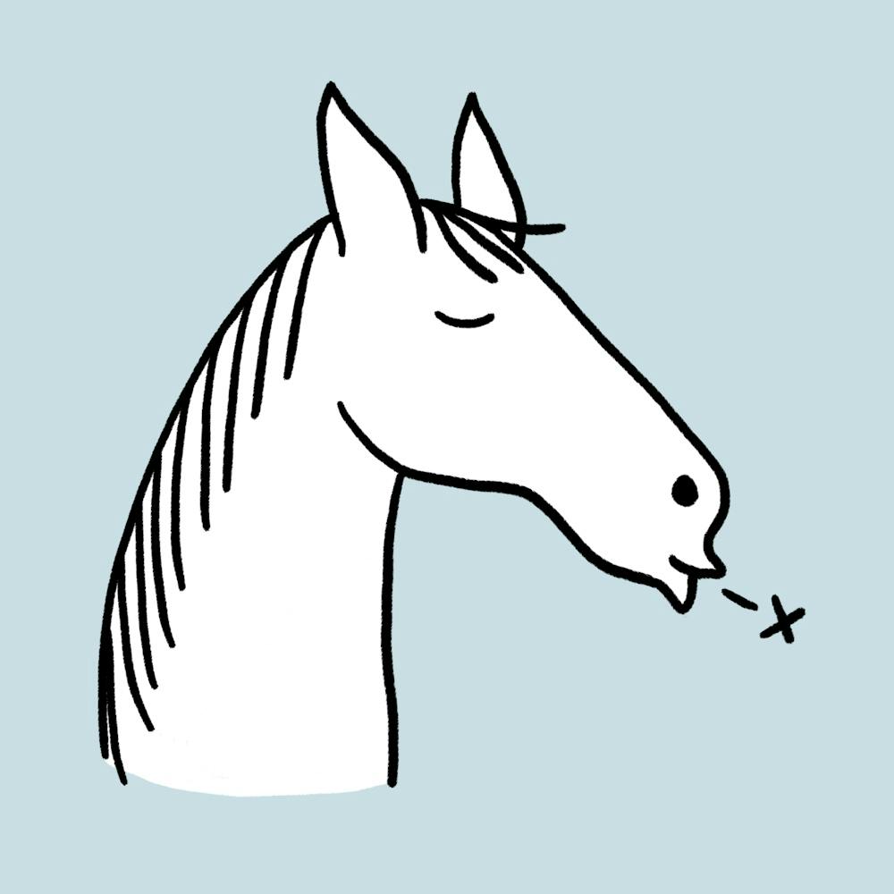 Pferd bläst einen Kuss