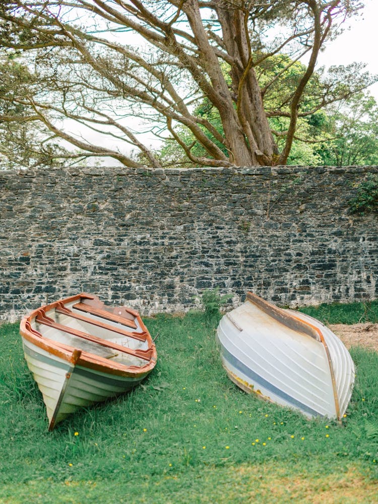 Rowing Boats In The Grass Ireland 