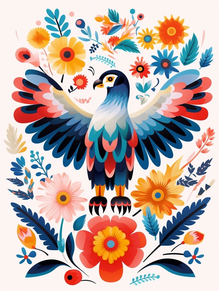 Scandinavian Bird Illustration Eagle 1