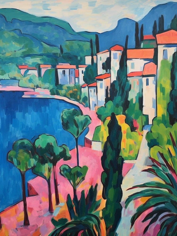 Lake Como Italy 3 Fauvist Painting