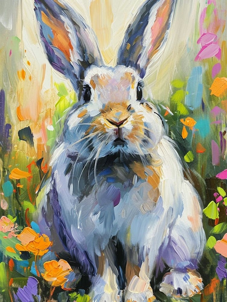 Jersey Wooly Rabbit Painting 1