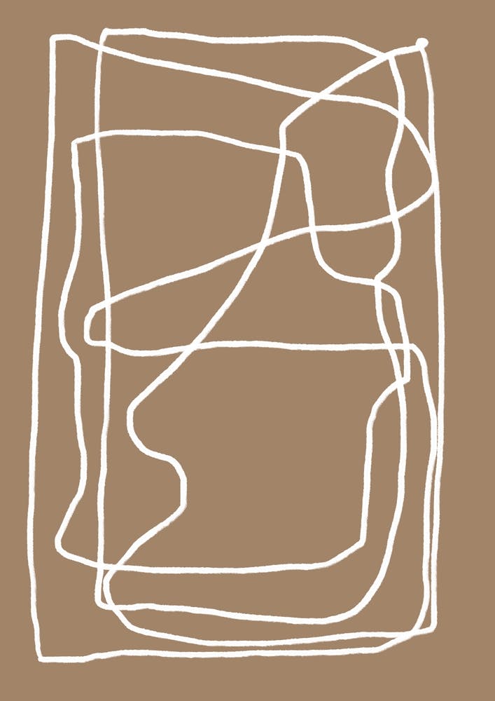 Abstract White Lines Composition 1