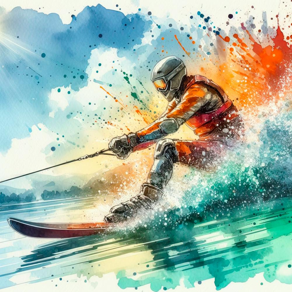 Watercolor Skier