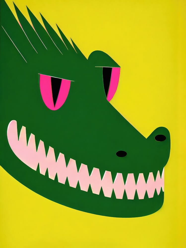Krokodil Ausstellung Minimalistisches Retro