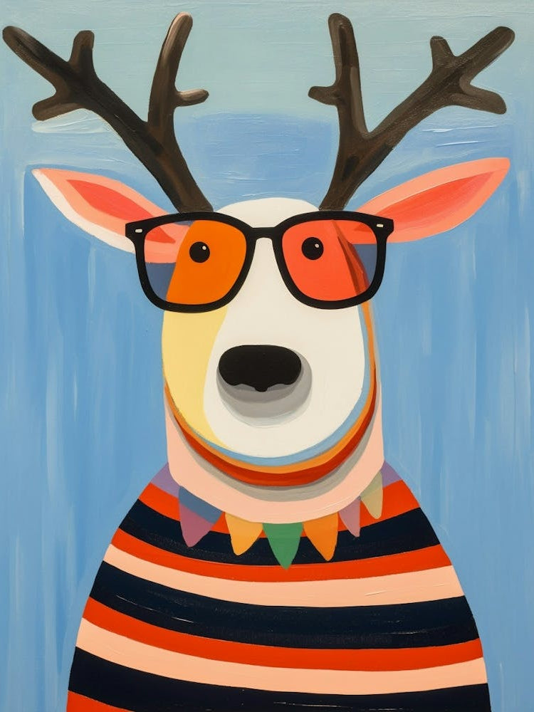 Little Elk Wearing Sunglasses