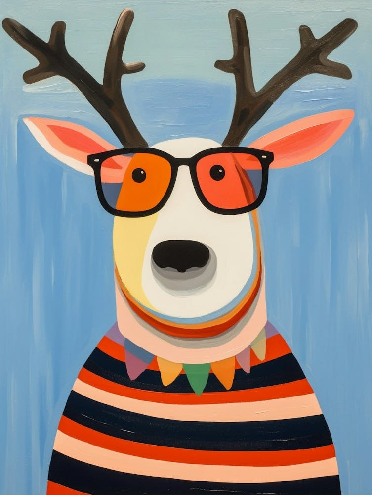Little Elk Wearing Sunglasses