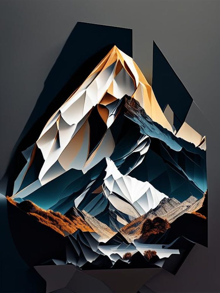 Mount Cook National Park New Zealand Cut Out Paper